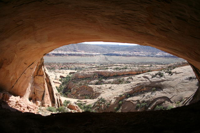 View out of cave